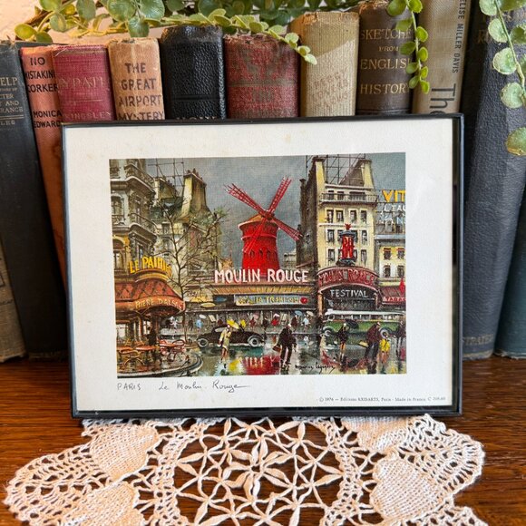 Vintage Other - 1976 Signed French Moulin Rouge Print Made in France